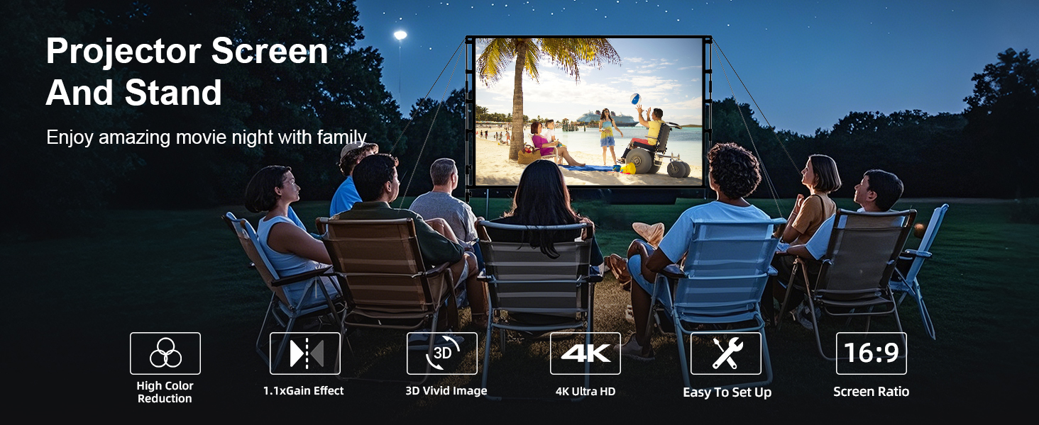 projector screen with stand