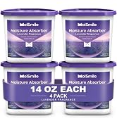 Large Moisture Absorber Buckets, 14 oz Each, Lavender Scent, 4 Pack | 14 oz Net Fill with 12 g La...