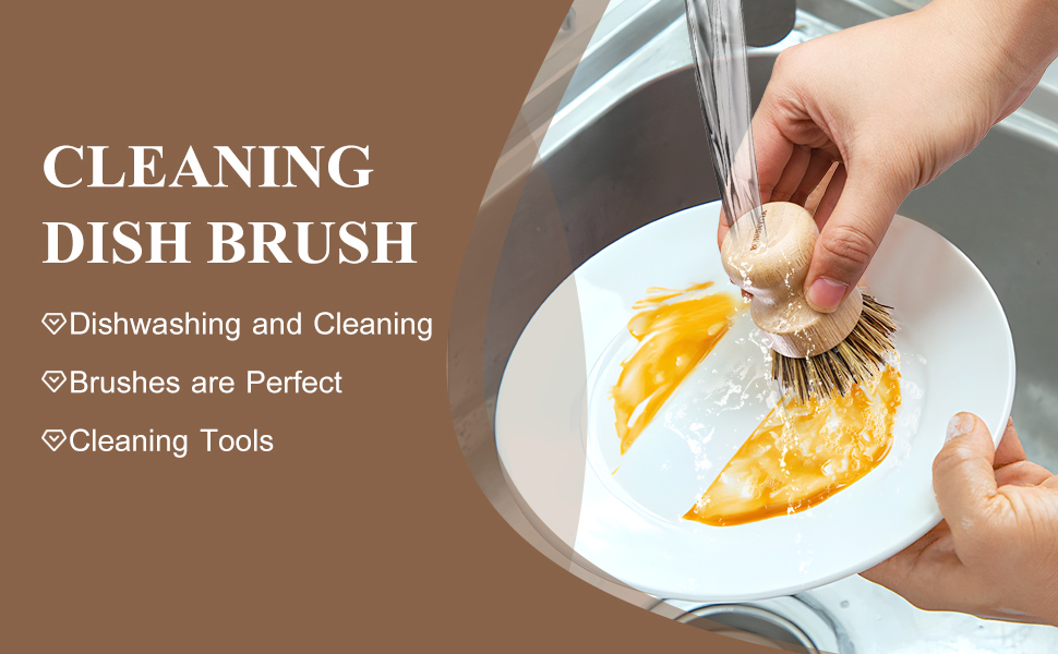 natural bamboo dish brush