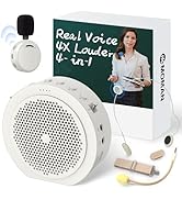 Moman Wireless Voice Amplifier with Lavalier Mic, 20H Battery 164ft Range Loud & Clear Sensitive ...