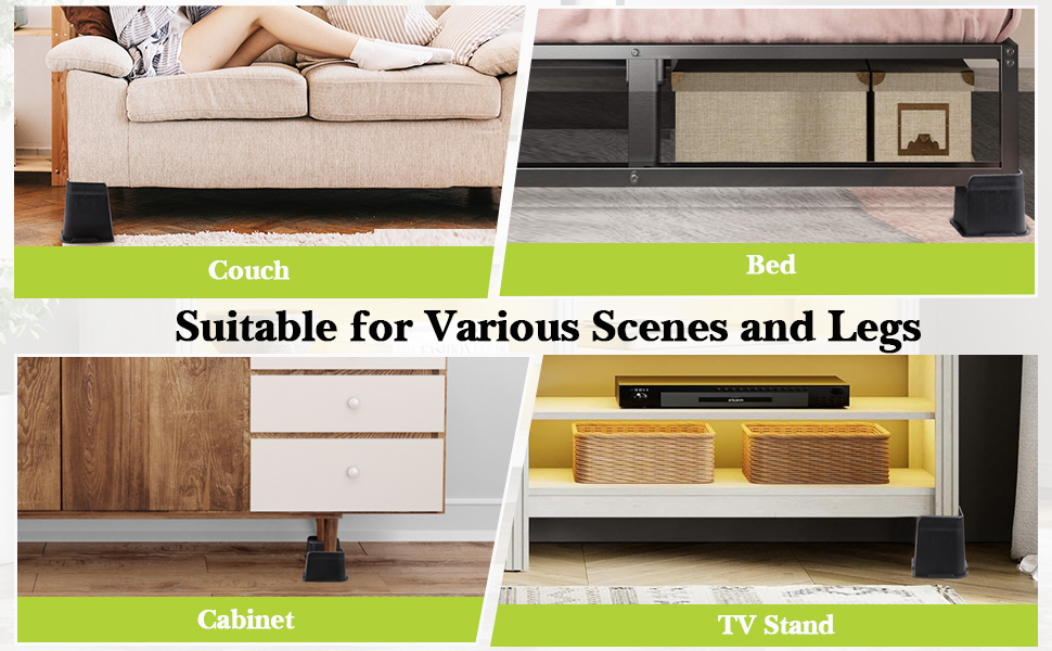 Suitable for Various Scenes and Legs Couch Bed Cabinet TV Stand