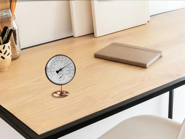 Indoor thermometers and humidity gauge measure indoor conditions, for desktop, desk, shelf