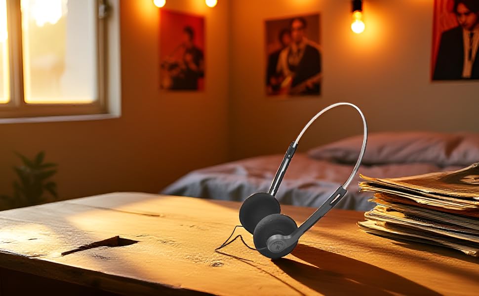 Jinshining Retro Over-Ear Earphones,