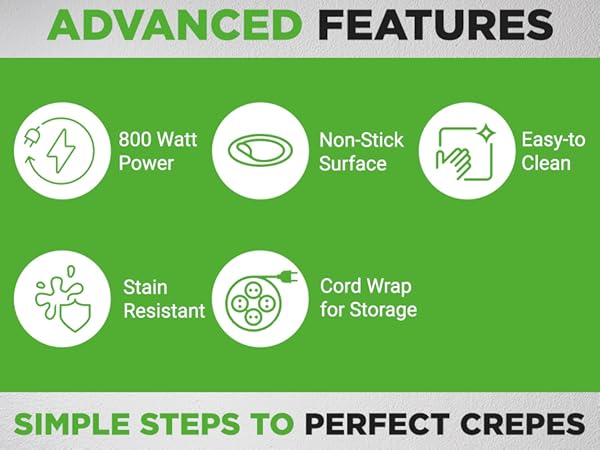cooktop electric griddle plate hot crepe maker countertop kitchen nutrichef nonstick cooking