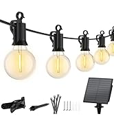 Minetom Outdoor Solar String Lights, 29 Ft Patio Lights with 25 LED G40 Globe Light Bulbs, Commer...