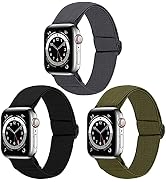 Dsytom 3 Pack Elastic Band Compatible with Apple Watch Bands 38mm 41mm 40mm 42mm 44mm 45mm 49mm, ...