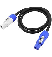 Stage Light PowerCON Cable, 3 Pin 16AWG PowerCon Connector for Input to Output, 20A Power Extensi...