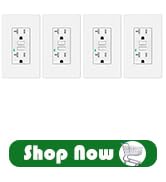 GFCI Outlet 20 Amp 4 Pack, GreenCycle Screwless Wallplate White 20 A Self-Test Gfci Outlets,20A G...