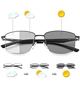 Vepiant Photochromic Progressive Multifocus Computer Reading Glasses Spring Hinges Transition UV4...