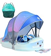 Mambobaby Float with Canopy Size Improved Non Inflatable Infant Pool Float Smart Mambo Float Swim...