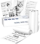 US Letter Continuous Thermal Paper Roll - 8.5”/216mm Letter Paper, Compatible with Phomemo M832 M...