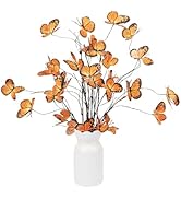 Wootkey 5 Pcs Artificial Butterfly Branches Butterflies for Crafts Silk Butterfly Decorations Fau...