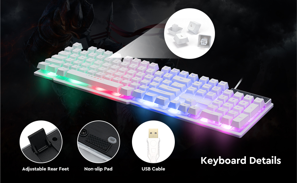 Gaming LED Wired Keyboard and Mouse Combo