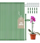 Joyhalo 20 Pack Plant Stakes for Indoor Plants, 16 Inch Garden Stakes, Adjustable Plant Support S...