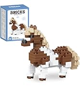 QISHOUTING Horse Mini Building Toy for Kids, Farm Animals Mini Stallion Building Blocks & Learnin...