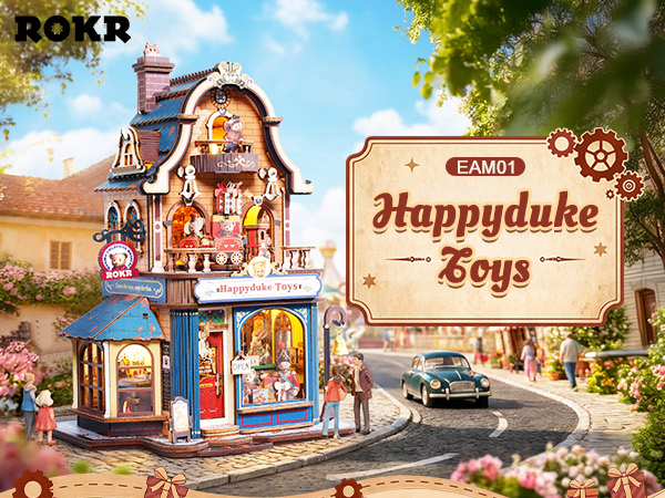 Bear toyshop 3D puzzles diy miniature house kit desk decor