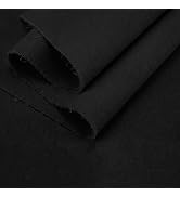 Q&J Fabric Co. 3 Yards Black Canvas Fabric by the Yard 8oz Cotton Blend Canvas Material 59 Inch W...