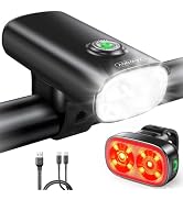 Zewdov 1000LM Bike Lights for Night Riding with Spotlight & Floodlight | Smart Indicator, Aluminu...
