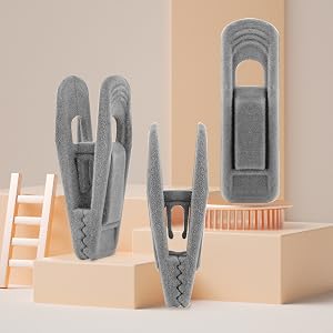 Gray hangers clips