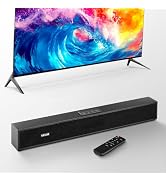 VEVOR Sound Bar for Smart TV, 2.0 Channel, 24-Inch Compact Soundbar TV Speakers for Projector, Bl...