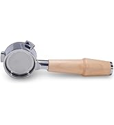 KNODOS Bottomless Portafilter 54mm Breville Compatible Maple Handle & Naked 18-21 Gram Filter Bas...