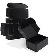 ZBEIVAN 9x6x4 Black Small Shipping Boxes, 20 Packs Corrugated Cardboard Mailer Boxes for Packagin...