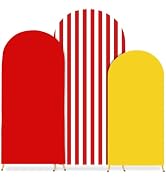 Bensbl 3 Pcs Carnival Party Arch Backdrop Cover Set 4Ft 5Ft 6Ft Spandex Fitted Arch Stand Cover R...