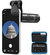 APEXEL 5-10X Telephoto Zoom Lens for iPhone & Android, Manual Focus | Clip-On Phone Lens & Monocu...