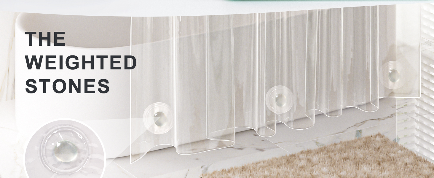 shower liner clear