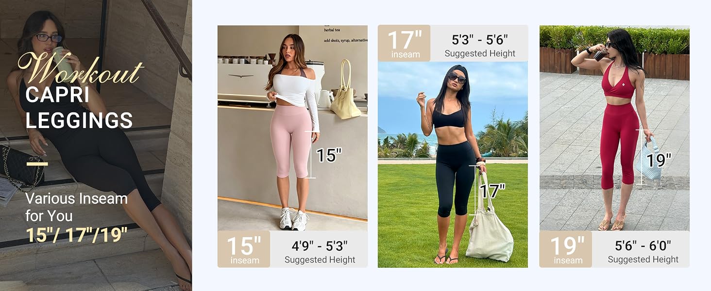 Womens Workout Capri Leggings