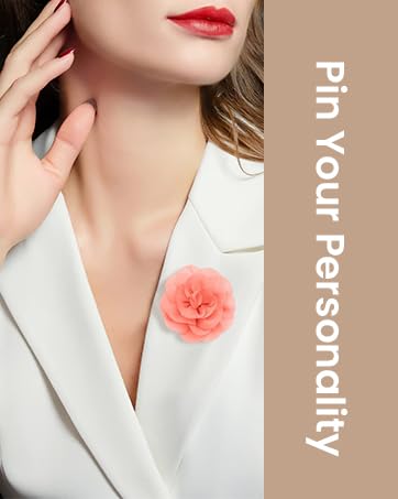 flower brooch women pink brooch flower hair clip floral clips pink hair clips for women thick hair