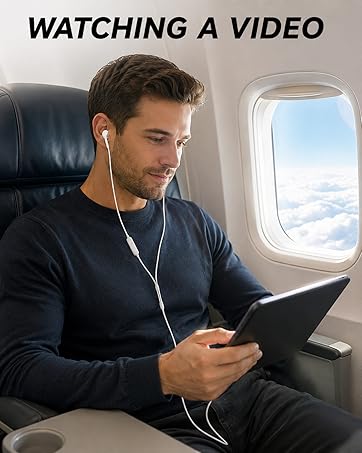 Watching a video with wireless headphones