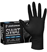 100 Nitrile Exam Gloves 3.5 Mil - Latex & Powder Free, Disposable Non-Sterile Protective Gloves B...