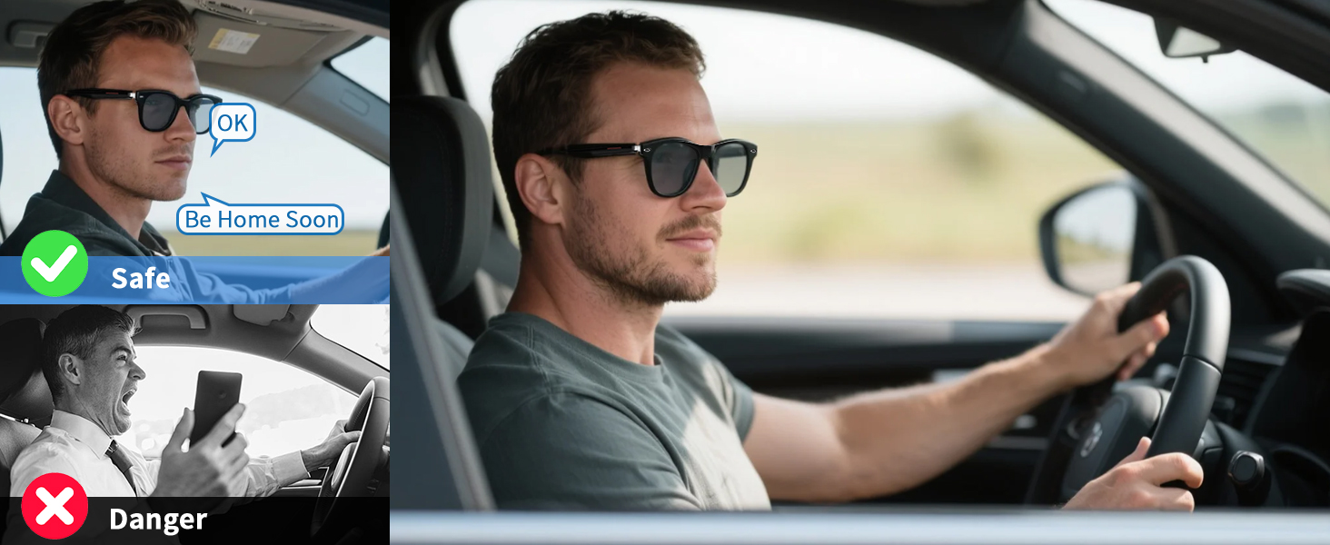 smart galsses with bluetooth, smart bluetooth glasses with voice assistant activation