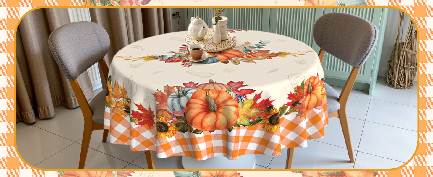 fall table cloth