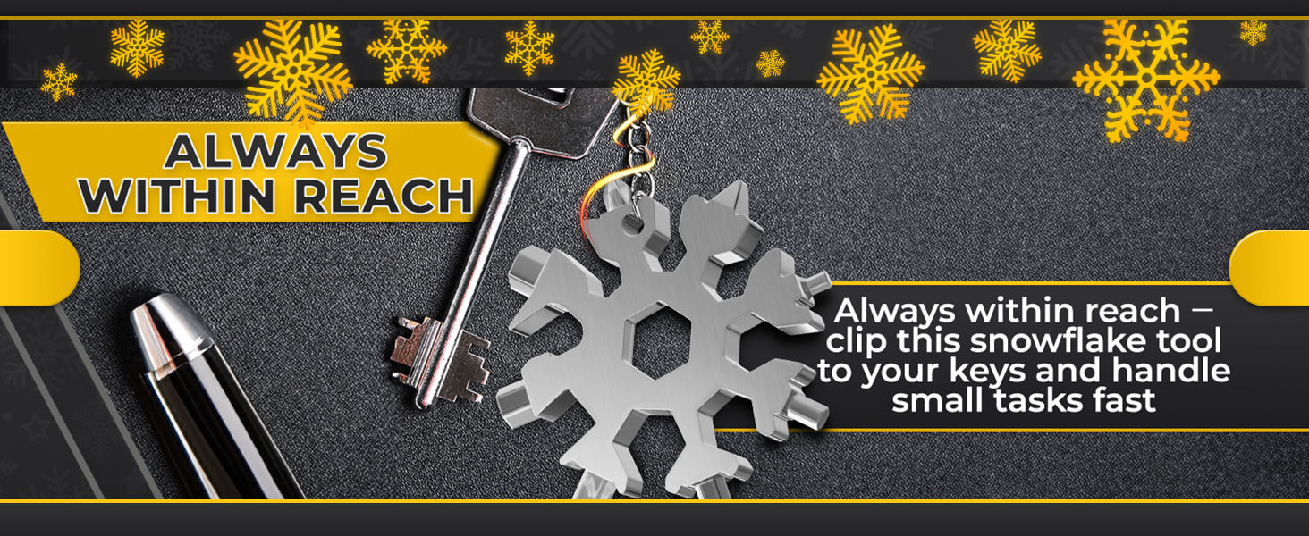 key chain screwdrivers 18-in-1 snowflake multi-tool multi wrench tool multi tool wrench