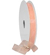 Morex Ribbon 1401.03/50-034 Harmony Ribbon, Metallic, 5/8 inch by 50 yd, Peach, Item 1401.03/50-0...