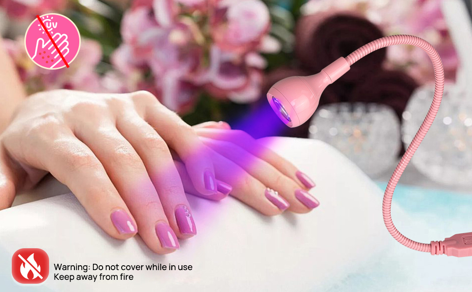 AORAEM LED Nail Lamp, 3W LED Nail Portable Manicure Dryer