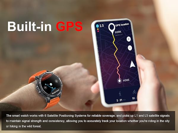 military smart watch for men GPS Android