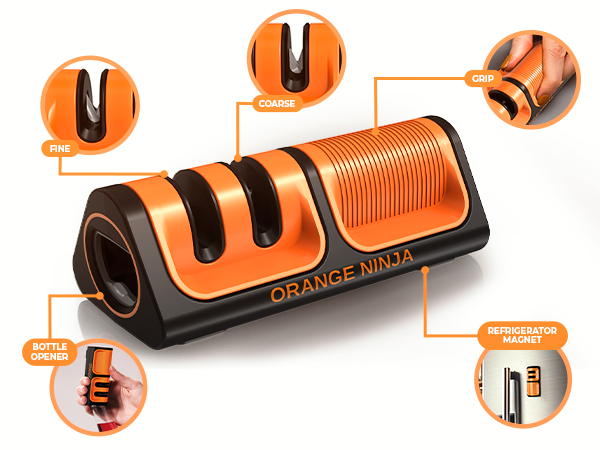 Orange Ninja Knife Sharpener afilador de cuchillos amolador de cuchillos manual afilador de