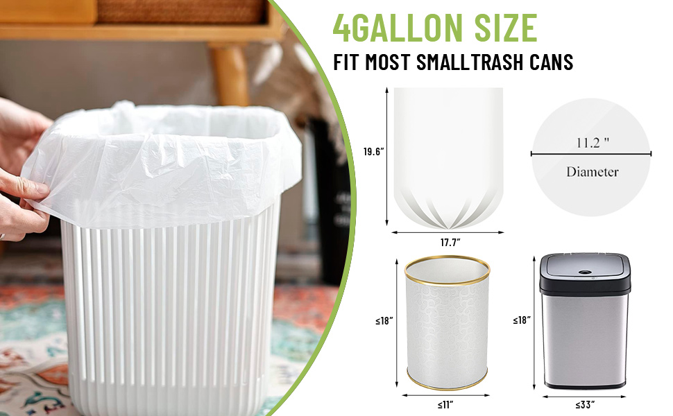 small waste basket liners unscented garbage bags trash bags small trash can little garbage bags
