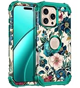 Hekodonk for iPhone 16 Pro Max Case,Three Layer Heavy Duty Shockproof Protection Hard Plastic+Sof...