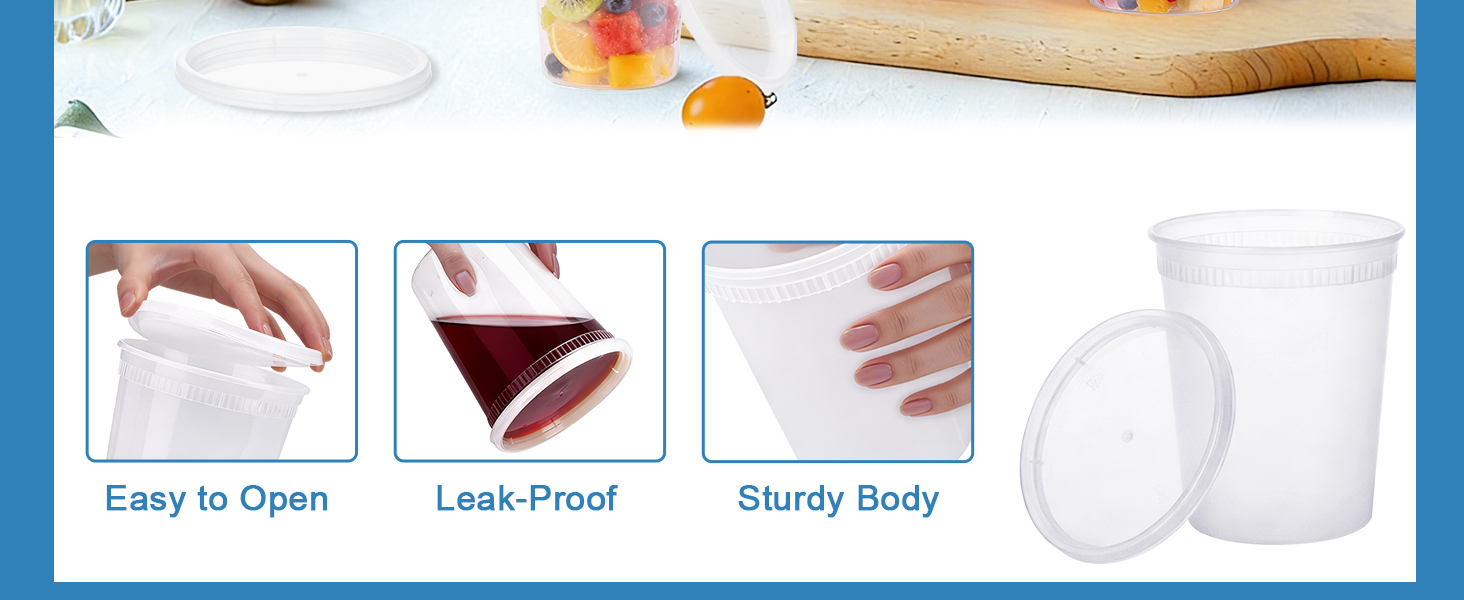 plastic food containers with lids