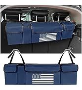 Turcee Car Trunk Organizer,Large Capacity Car Storage Organizer with US Flag Design,Hanging Folda...