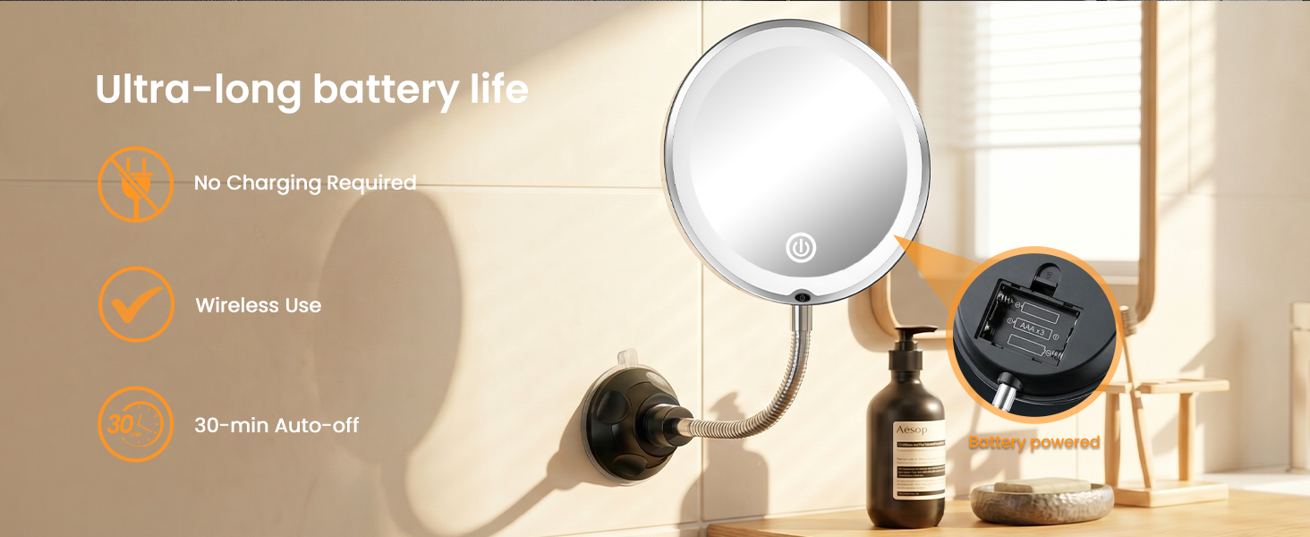 makeup mirror with lights and magnification