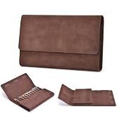 12 Suede Leather Fountain Pen Case Portfolio Divider Slot, Magnetic Closure | Handmade Pen Storag...