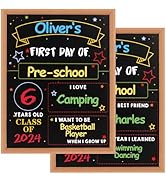 First Day of School Sign - 14’’ x 11’’ First & Last Day School Board - 1st Day Back to School Cha...