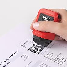 ID Protector being used on a document