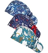 FADACHY Scrub Caps Women,Ponytail Holder Working Cap with Buttons Ribbon Tie for Laies,Surgical N...