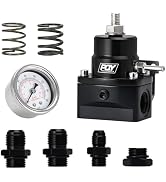 PQY Fuel Pressure Regulator Kit 3-70PSI with AN8 Feed Port and AN6 Return Port (black)